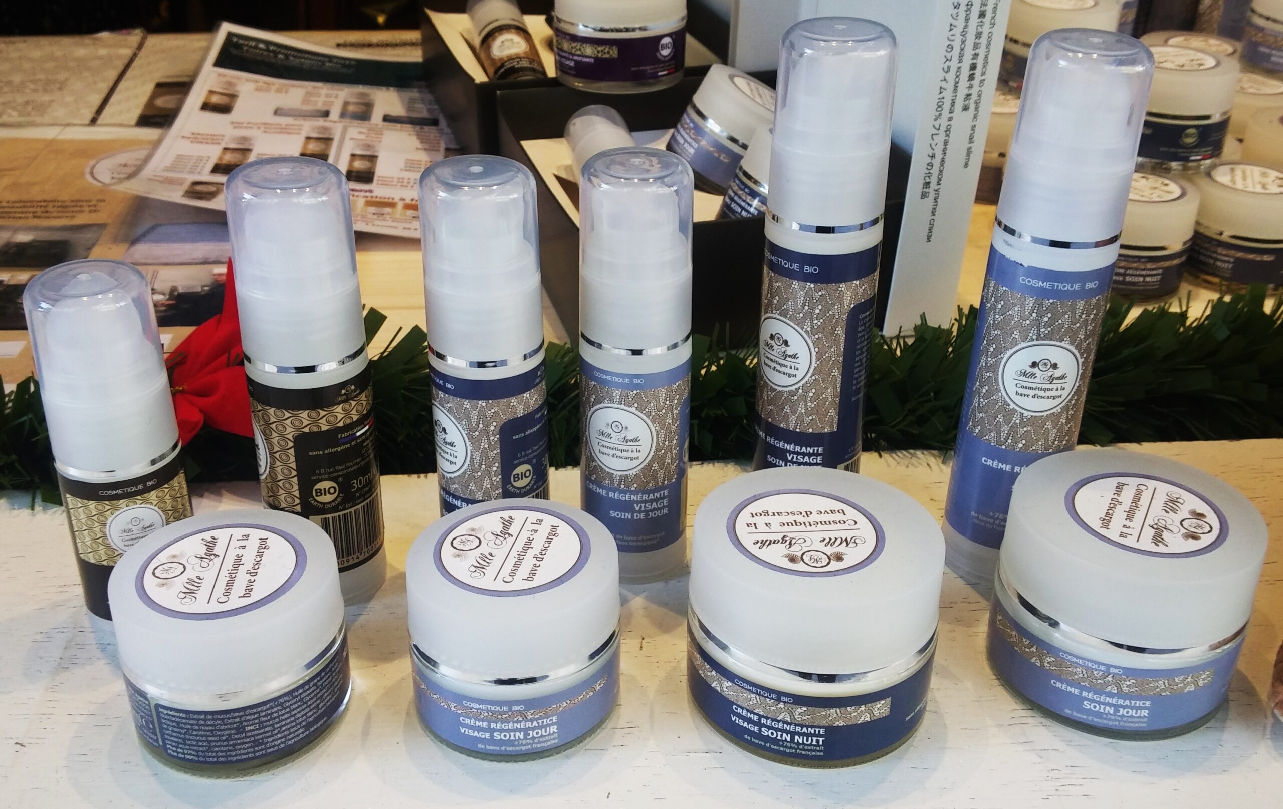 Chalet de cosmétiques au marché de noël d'Angers