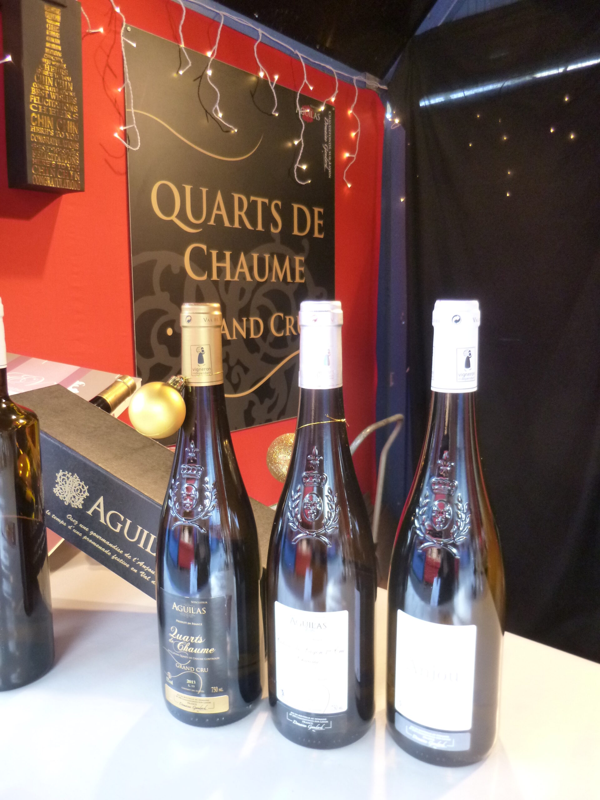 Chalet de vins au marché de noël d'Angers